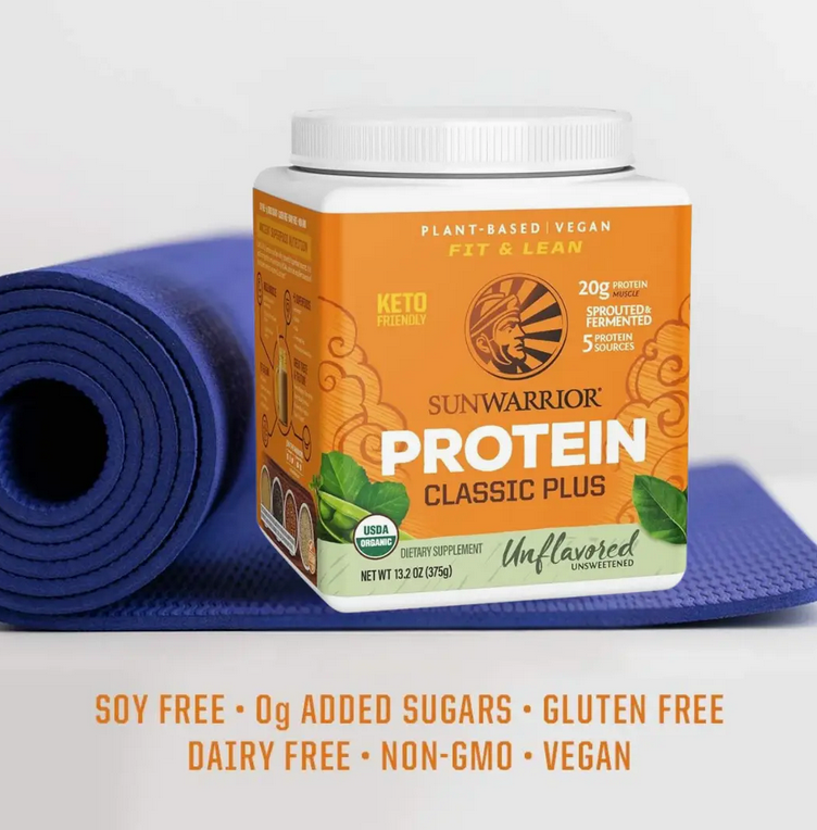Sunwarrior Classic Plus Protein Powder -Unflavored 19g Protein