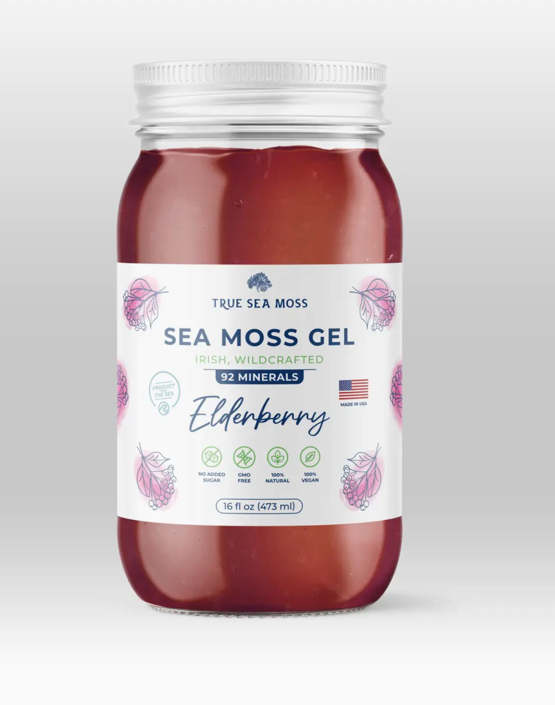 Sea Moss Gel - Elderberry - Irish Wildcrafted 92 Minerals