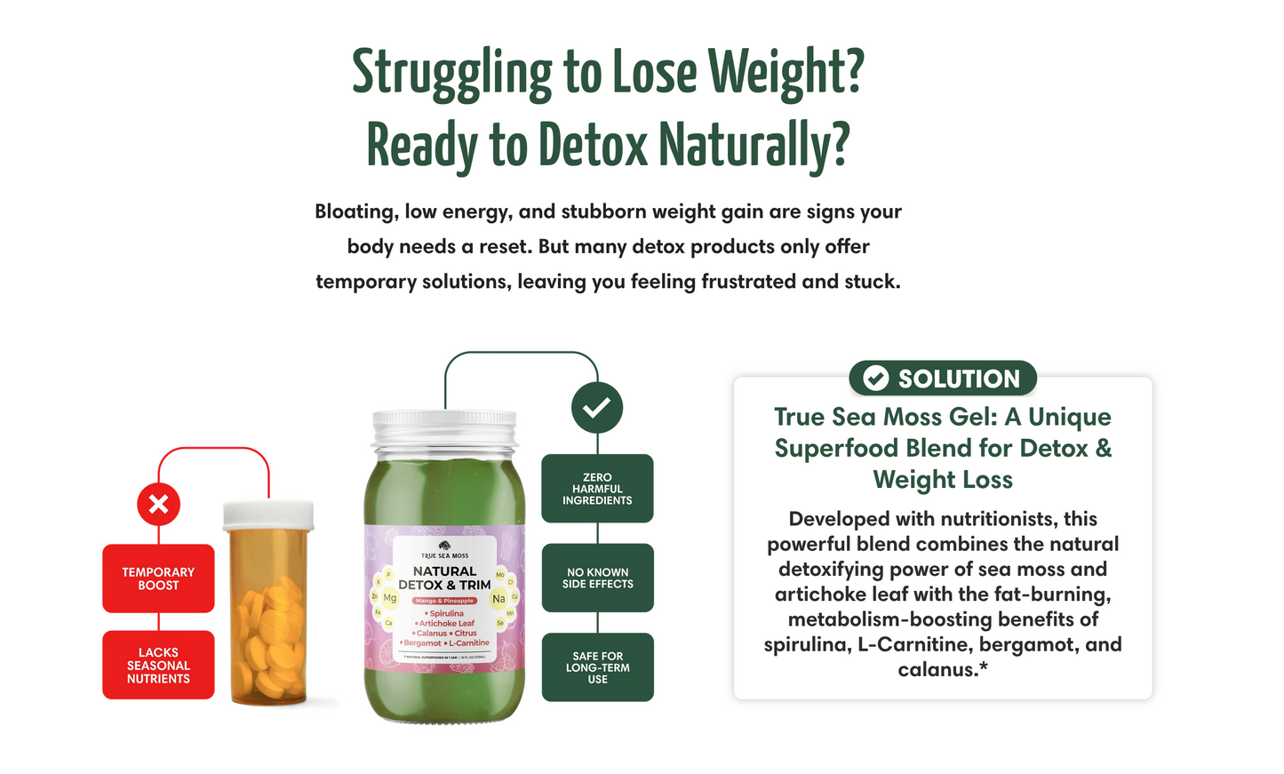 Sea Moss Gel - Natural Detox & Trim - Mango & Pineapple