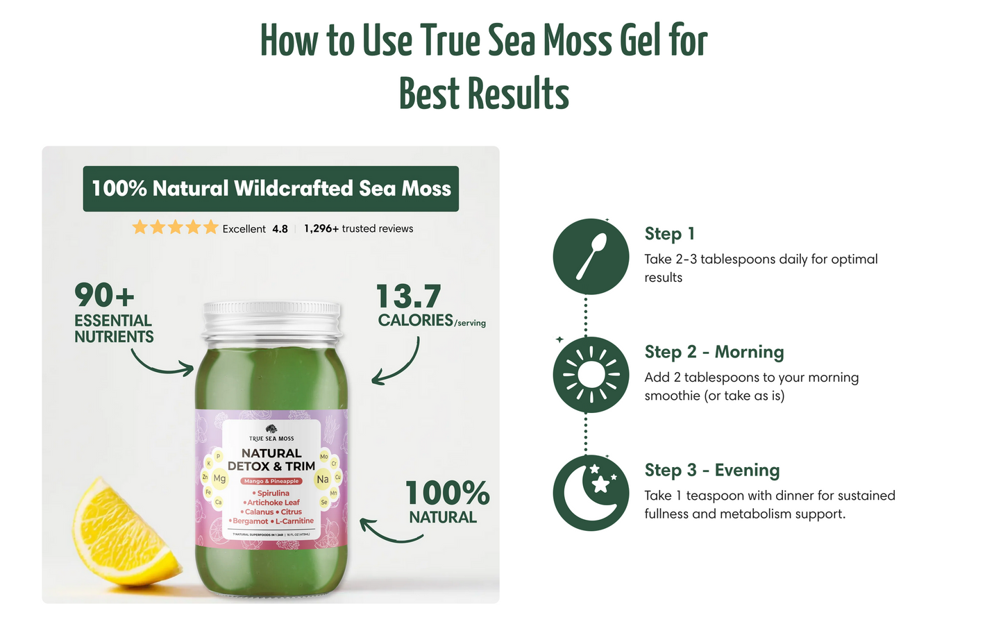 Sea Moss Gel - Natural Detox & Trim - Mango & Pineapple
