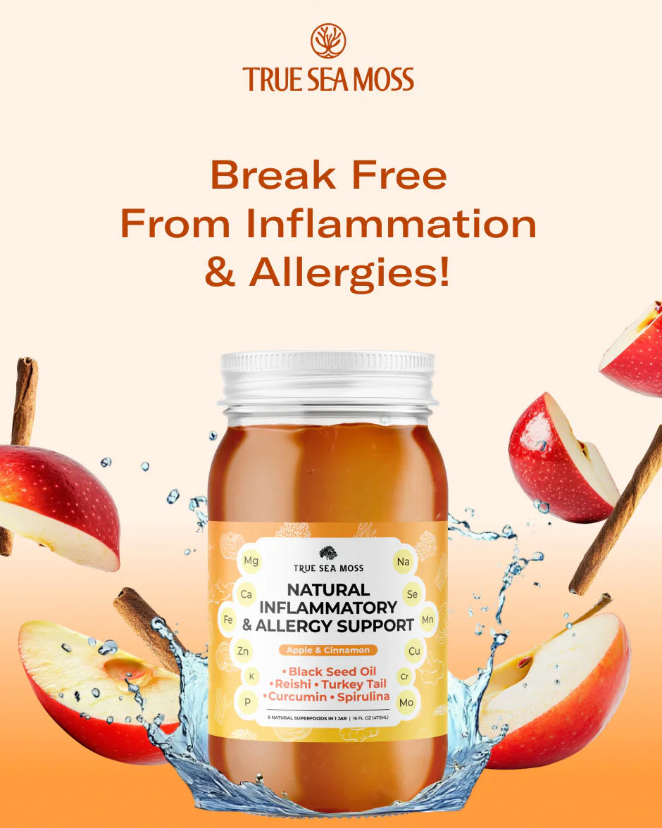 Sea Moss Gel - Natural Inflammatory & Allergy Support - Apple & Cinnamon