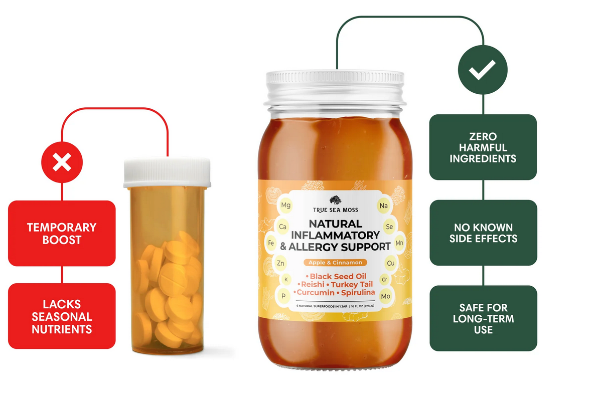 Sea Moss Gel - Natural Inflammatory & Allergy Support - Apple & Cinnamon