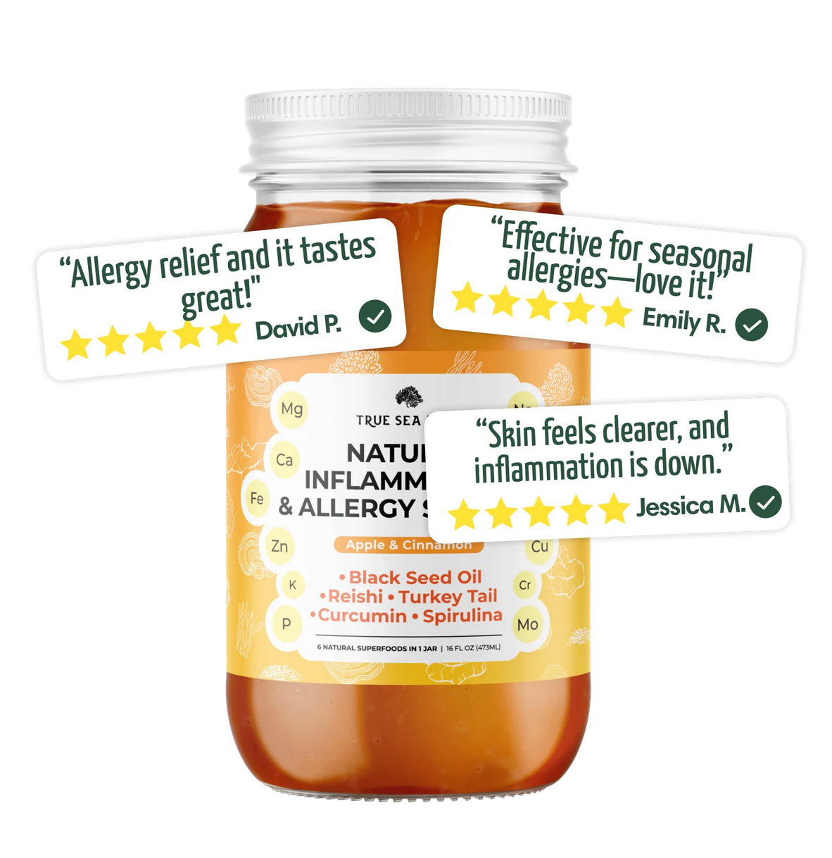 Sea Moss Gel - Natural Inflammatory & Allergy Support - Apple & Cinnamon