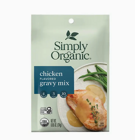 Simply Organic Chicken Flavored Gravy Mix, Certified Organic