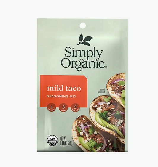 Simply Organic Mild Taco Seasoning, Certified Organic