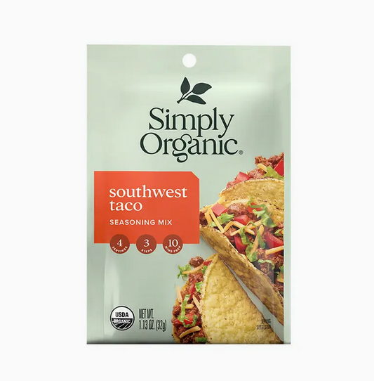 Simply Organic Southwest Taco Seasoning, Certified Organic