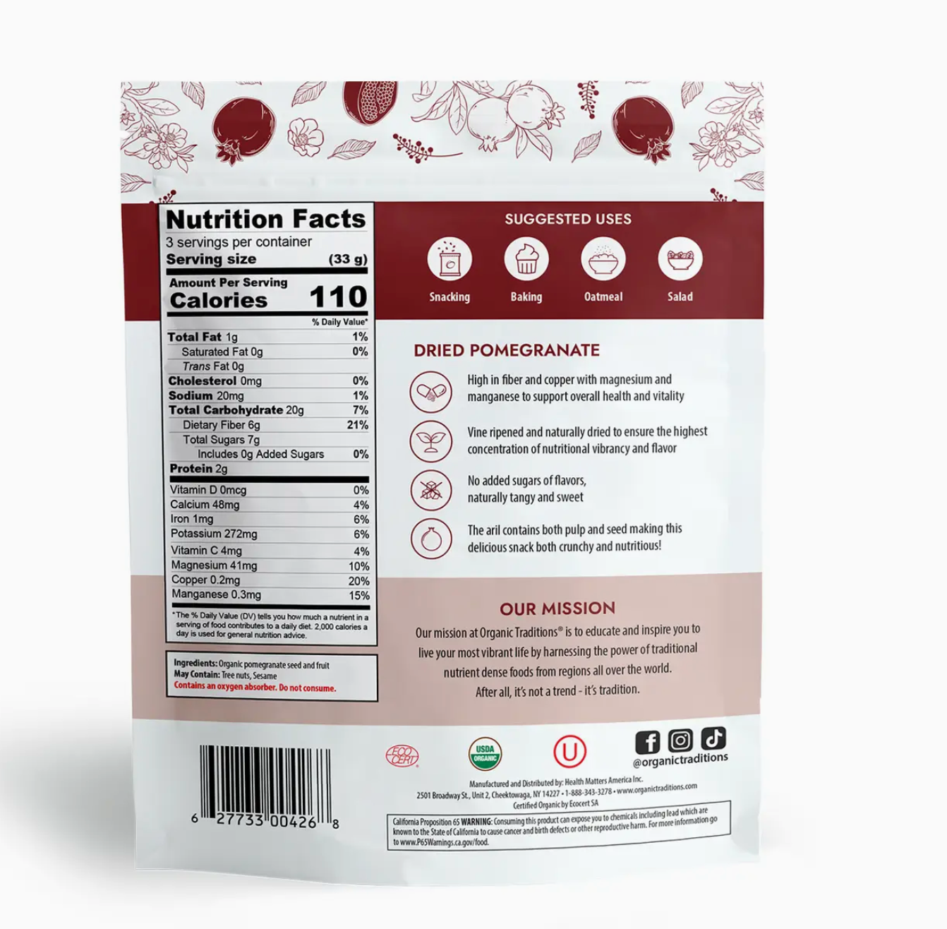 Dried Pomegranate - 3.5oz
