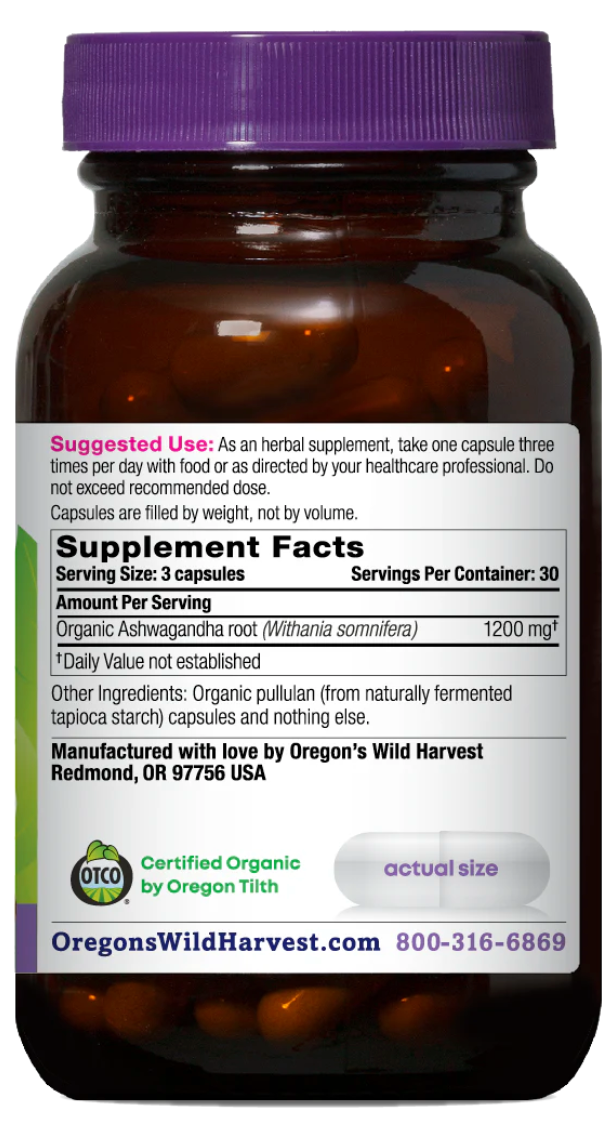 Ashwagandha Capsules - Helps the Body Adapt to Stress*