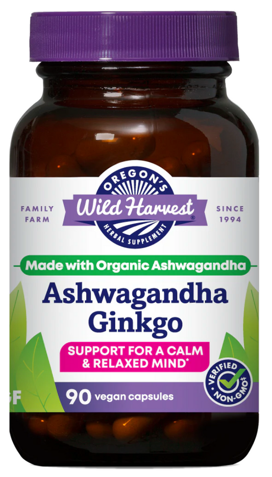 Ashwagandha Ginkgo Capsules - Support for a Calm & Relaxed Mind