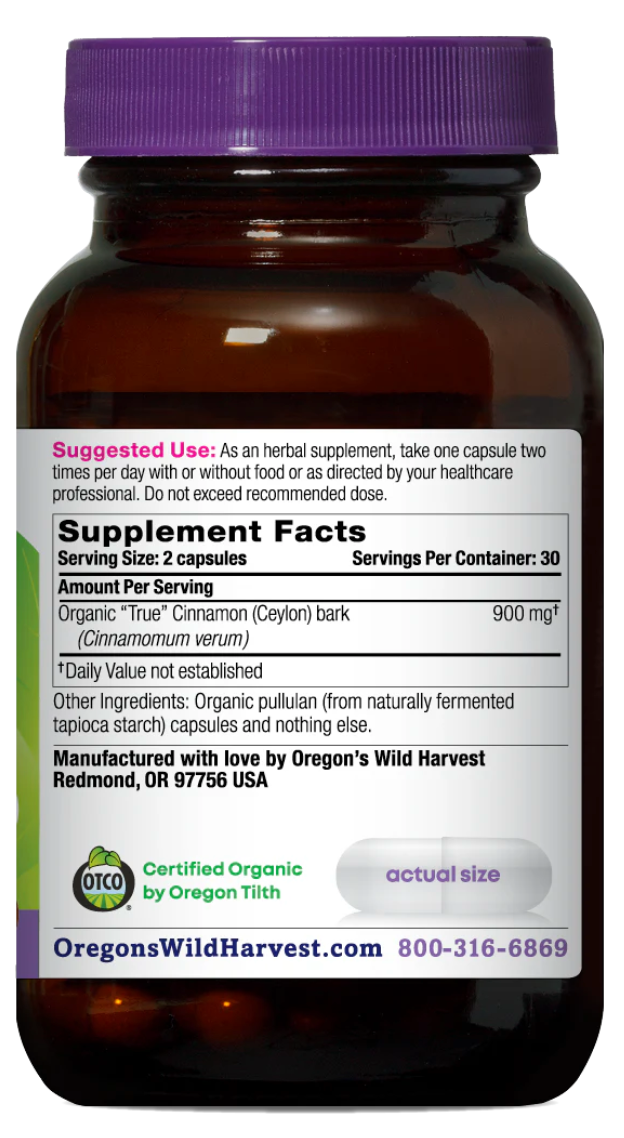 Cinnamon "True" (Ceylon) Capsules