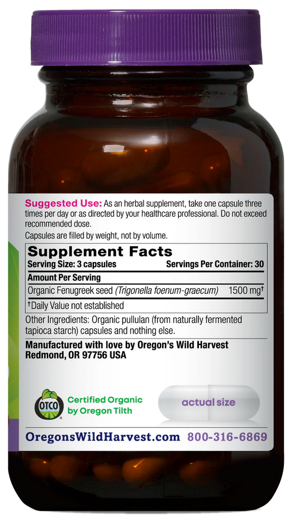 Fenugreek Capsules - Supports Lactation in Nursing Mothers*