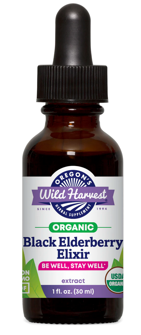 Black Elderberry Elixir, Organic Herbal Extract
