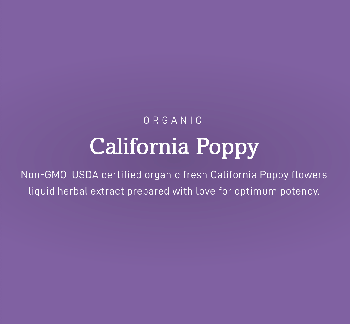 California Poppy, Organic Extract