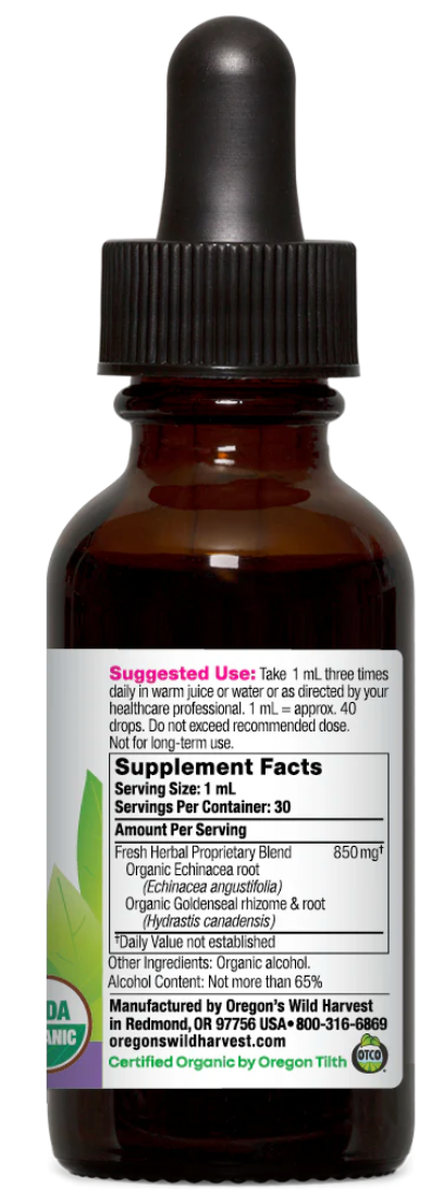 Echinacea Goldenseal, Organic Extract