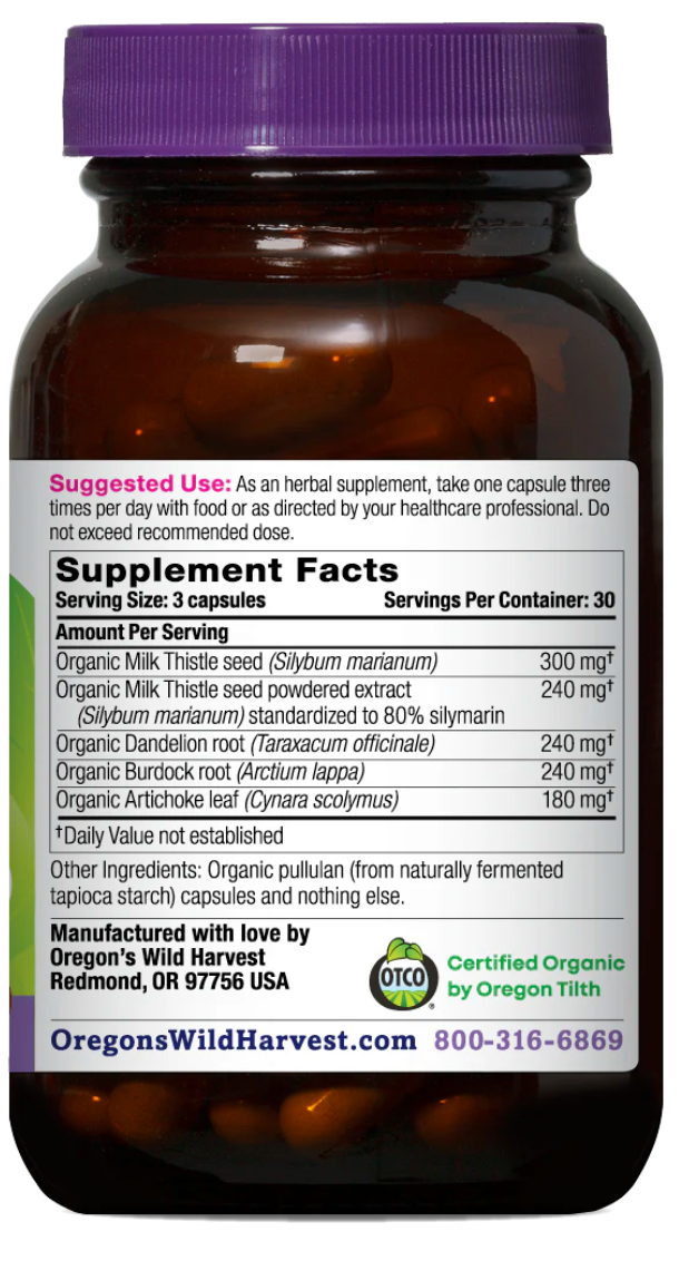 Milk Thistle Dandelion Capsules