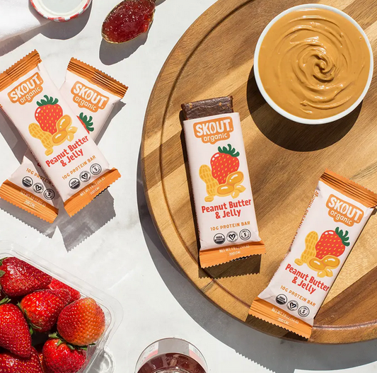 Skout Organic Peanut Butter & Jelly Protein Bar | Vegan