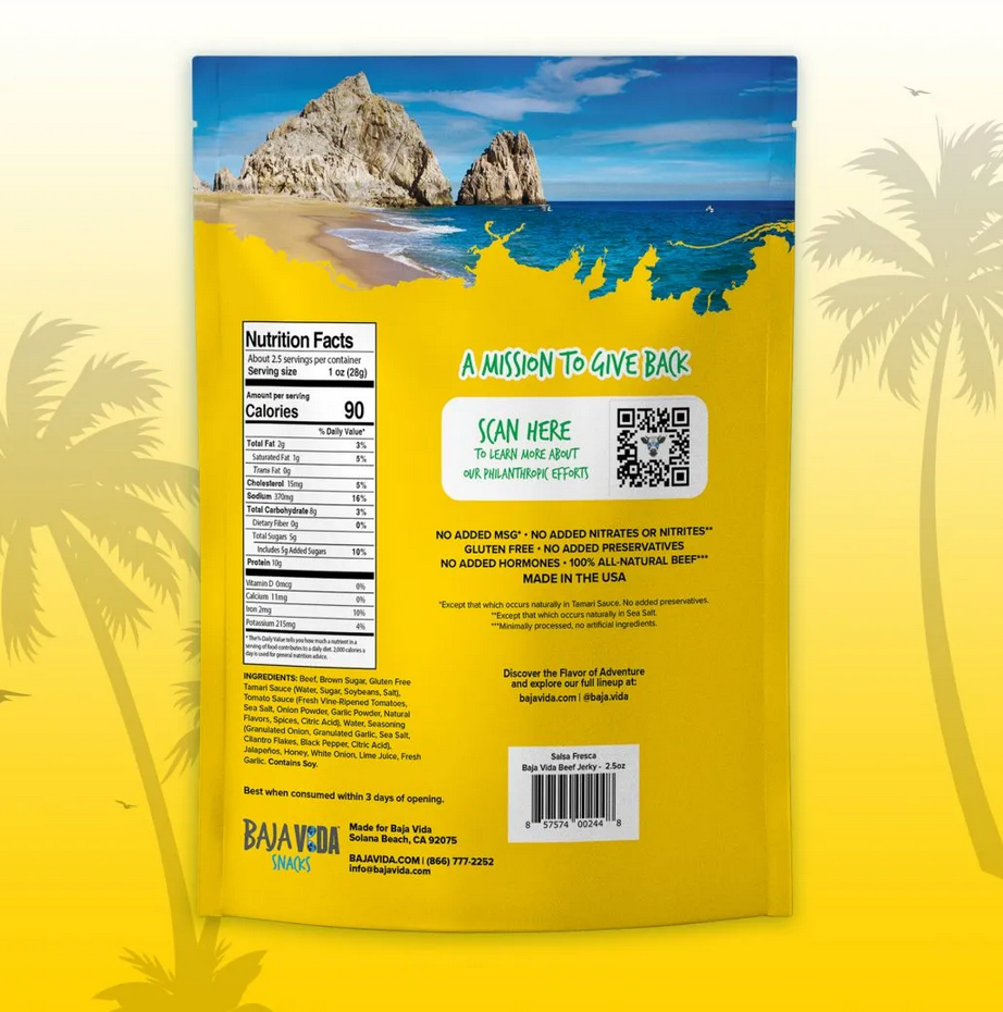 Baja Vida Beef Jerky - 2.5oz Salsa Fresca