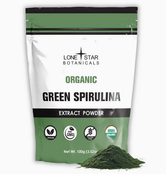 Organic Green Spirulina Extract Powder -- 3.52 oz