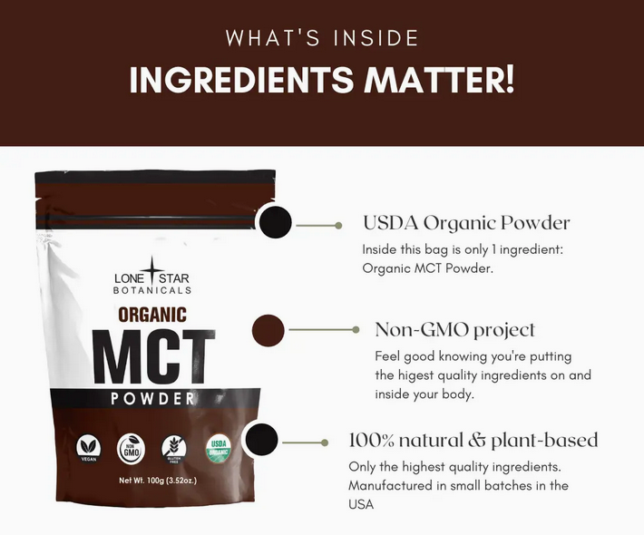 Organic Mct Powder -- 3.52 oz
