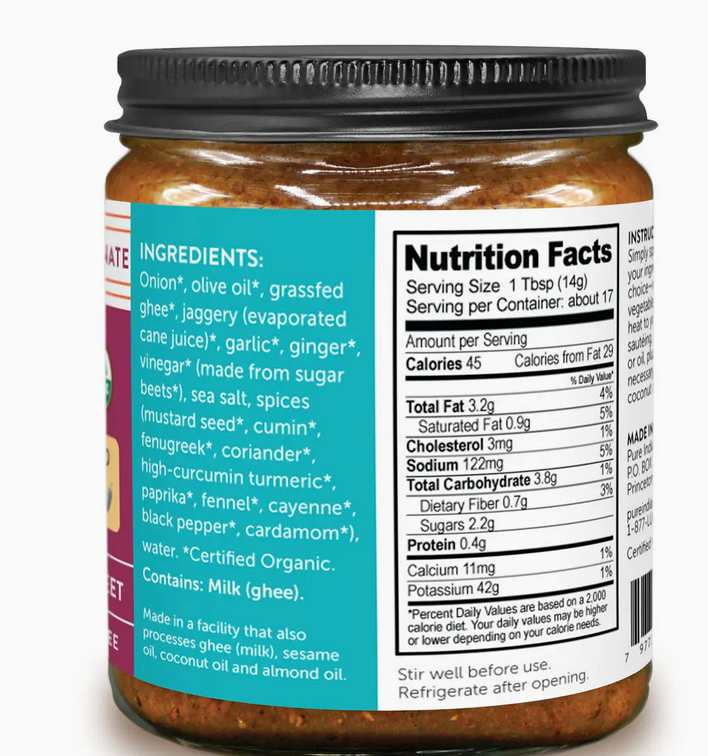 Madras Curry Simmer Sauce, Organic