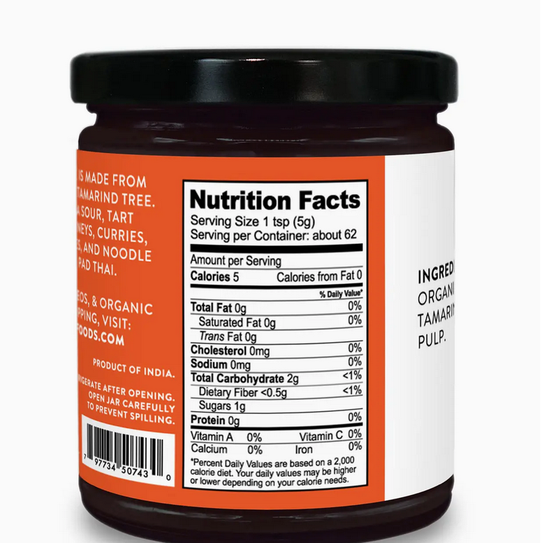 Tamarind Paste, Certified Organic - 11 oz