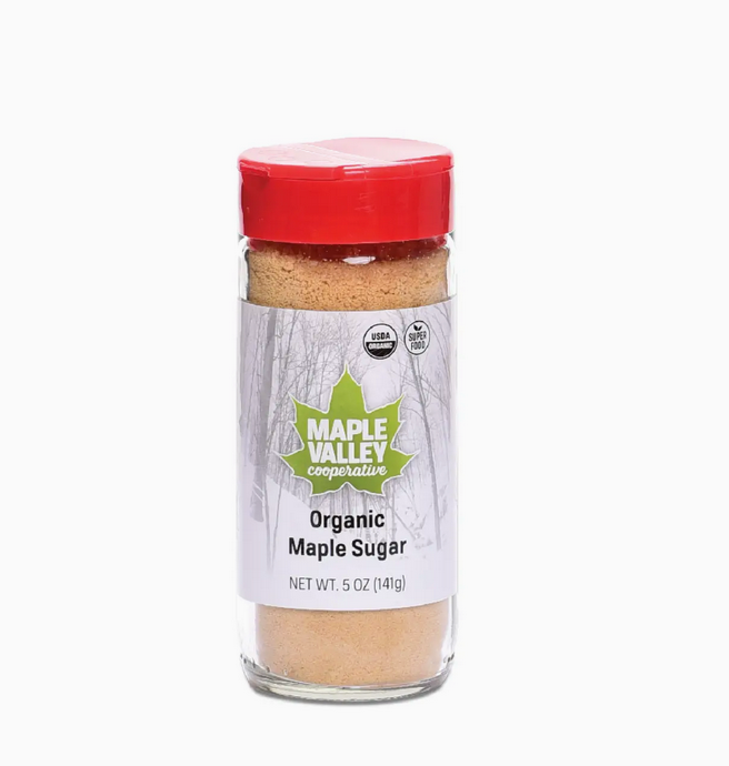 Maple Sugar Organic Grandulated 5oz Glass Shaker