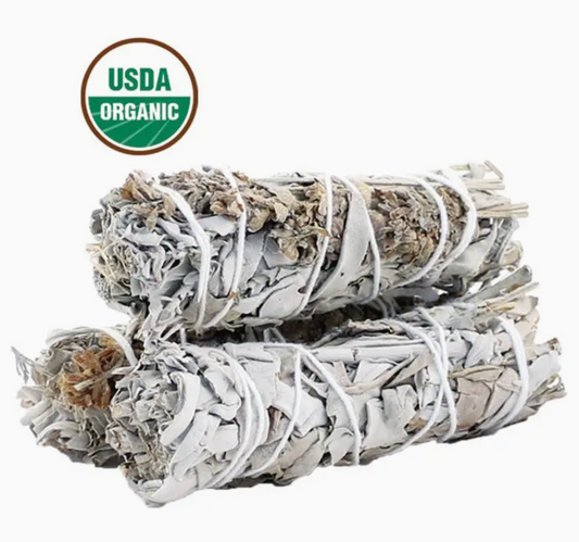4" White Sage + Lavender Smudge Stick - Cleansing, Purification + Calming