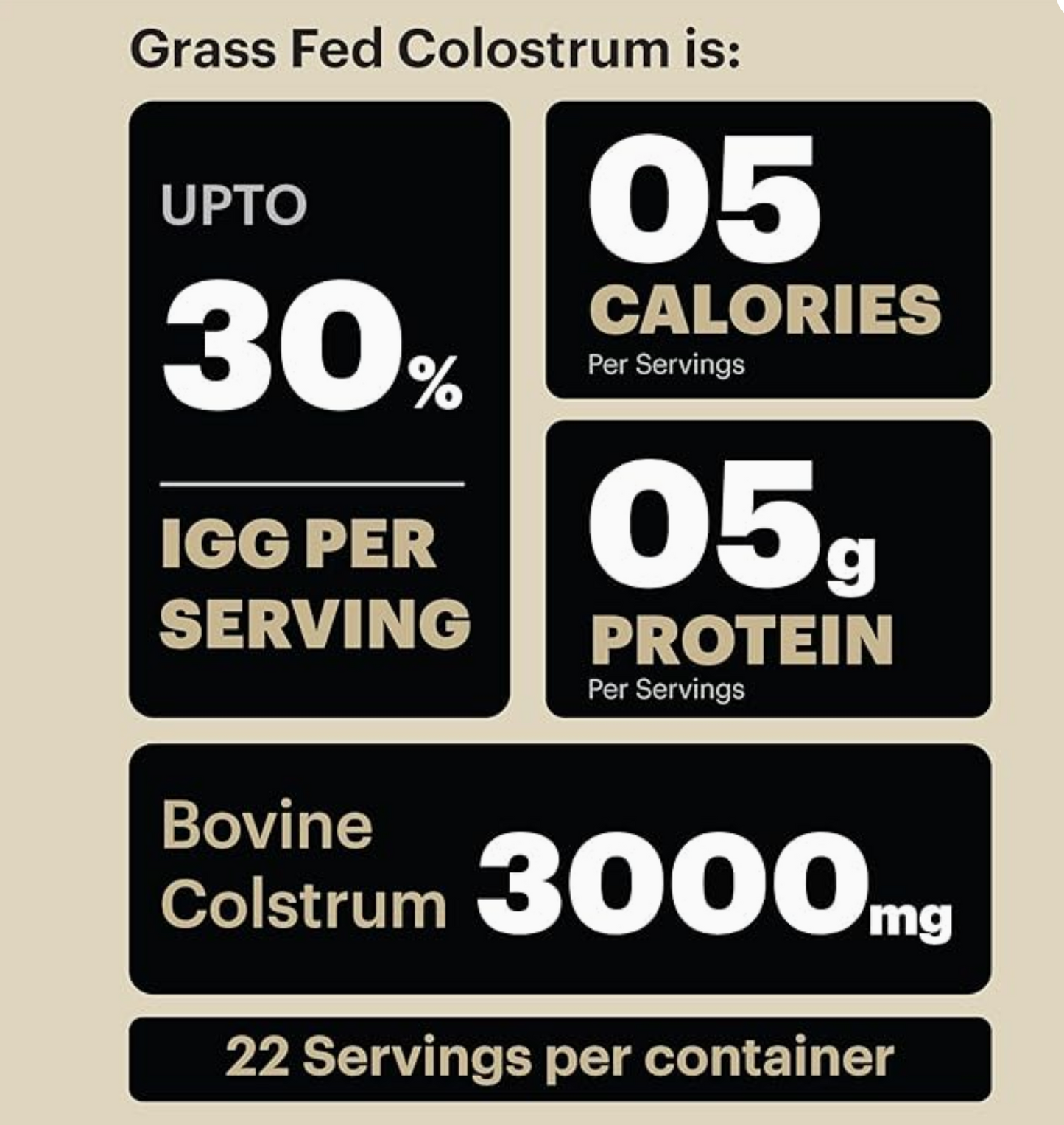 Grass Fed Colostrum Powder, Keto, Immunity, Gut Healthy, Gf