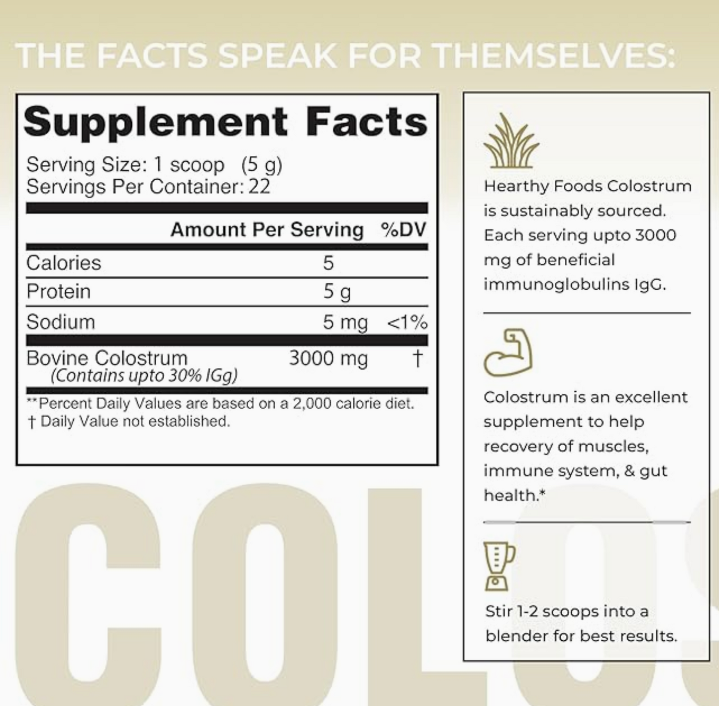 Grass Fed Colostrum Powder, Keto, Immunity, Gut Healthy, Gf