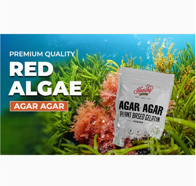 Hearthy Foods Agar Agar Powder (4oz) Vegan Gelatin Substitute
