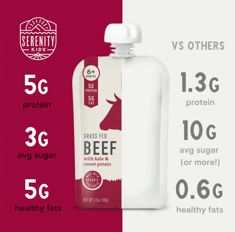 Grass Fed Beef Baby Food (6 Pouches)
