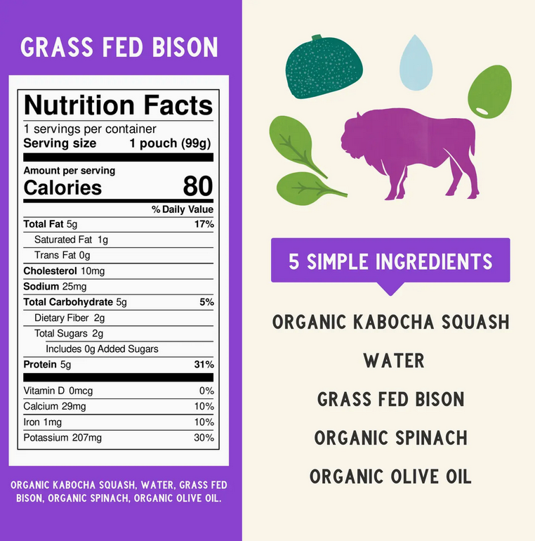 Grass Fed Bison Baby Food