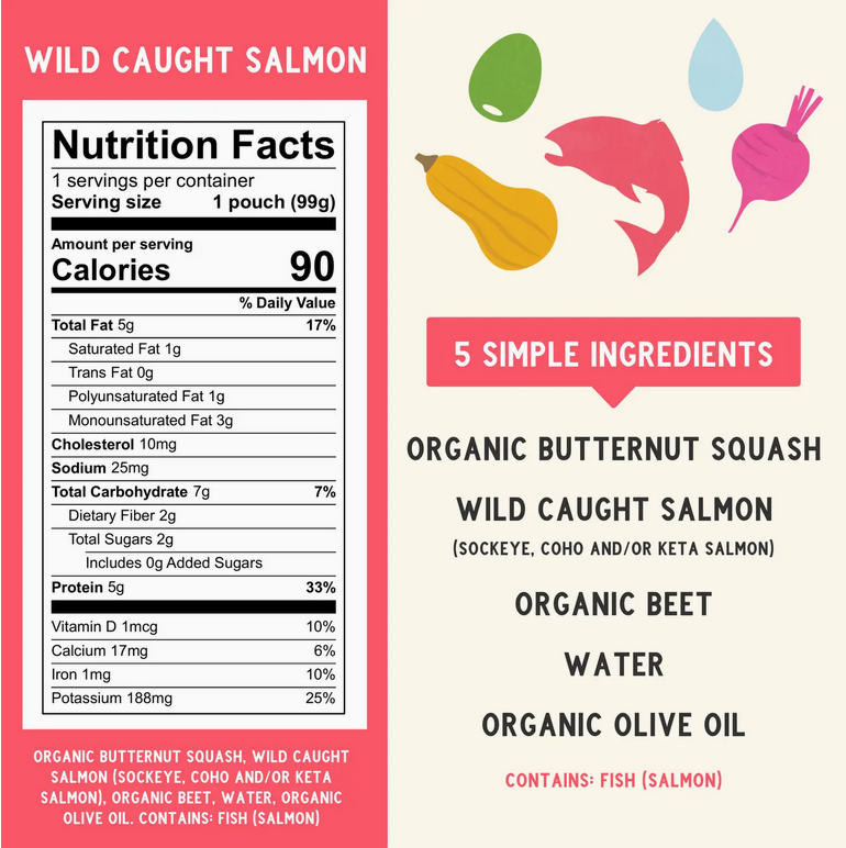 Wild Caught Salmon Baby Food Pouch