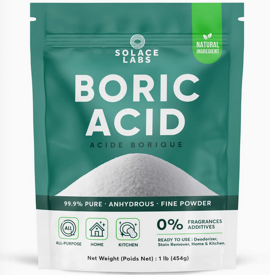Boric Acid - 99.9% Pure Fine Powder | Multi-Purpose Cleaning