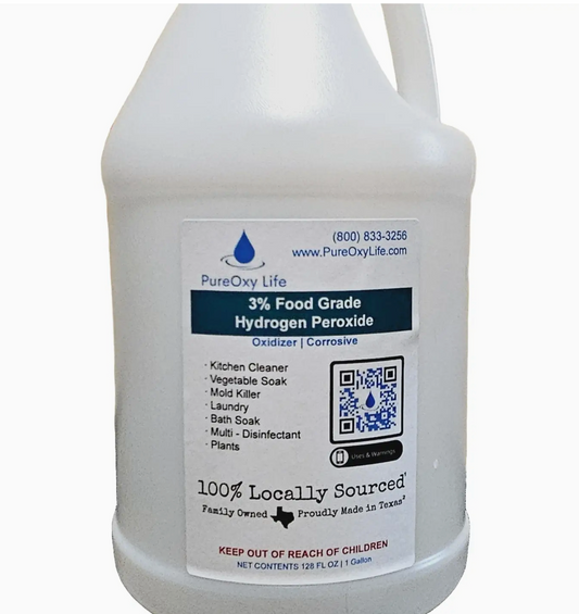128oz/Gallon 3% Pre-Diluted Food Grade Hydrogen Peroxide