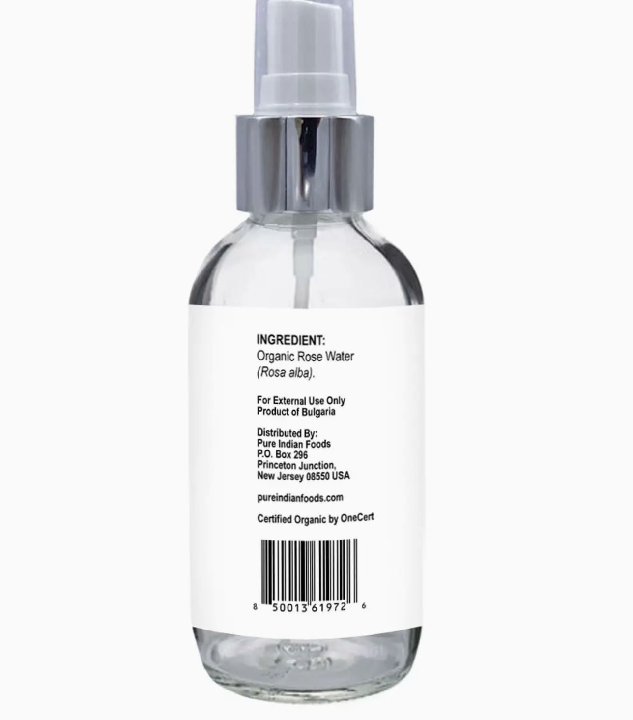 Rose Water 4 Fl oz, Certified Organic