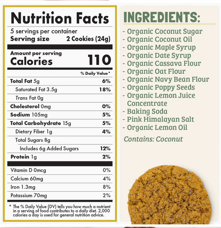 Skout Organic Lemon Poppyseed Soft Baked Cookies