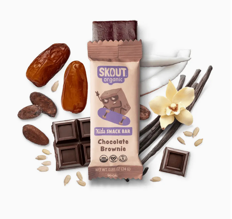 Skout Organic Chocolate Brownie Kids Snack Bar | Plant-Based