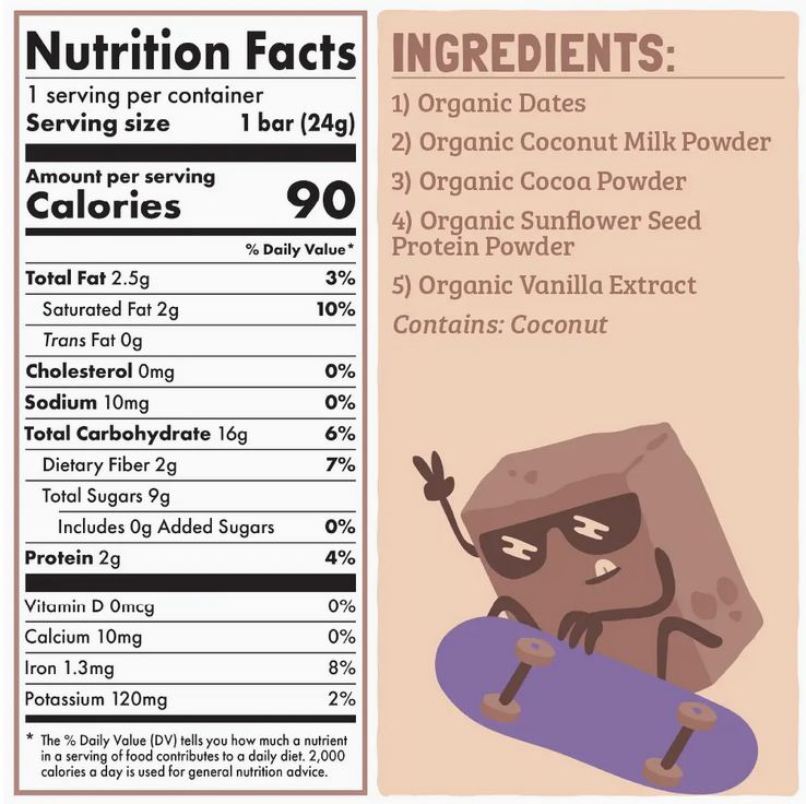 Skout Organic Chocolate Brownie Kids Snack Bar | Plant-Based