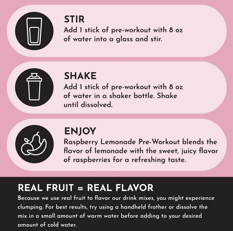 Pre-Workout Raspberry Lemonade