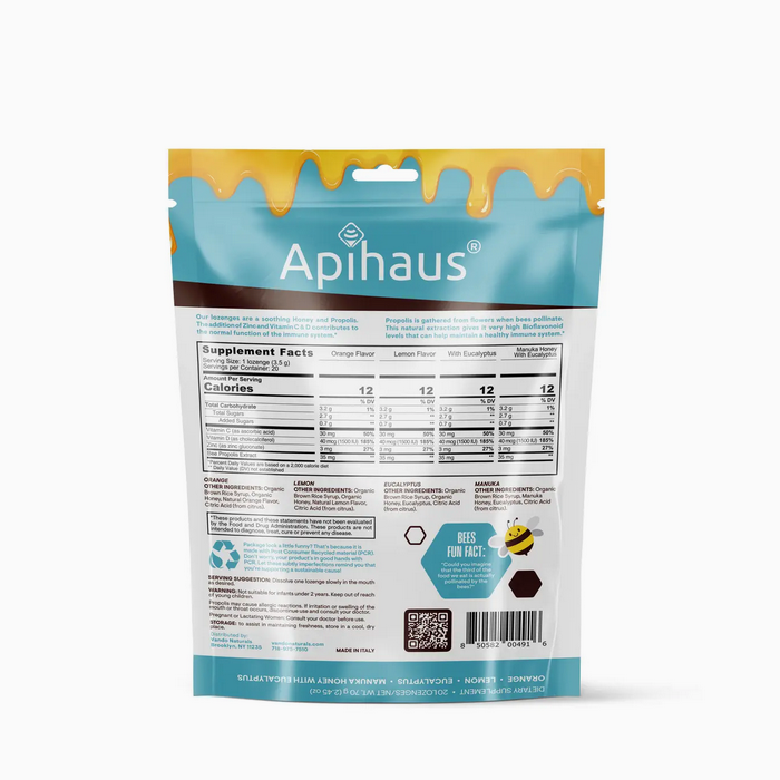 Apihaus Honey and Propolis Lozenges Assorted Flavors