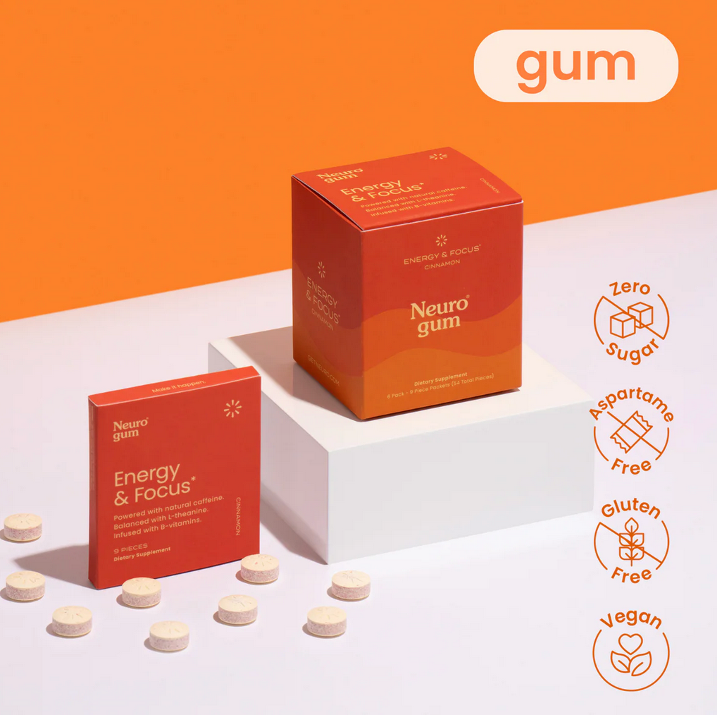 NEUROGUM ENERGY & FOCUS™ ATTENTION | COGNITION | PRODUCTIVITY