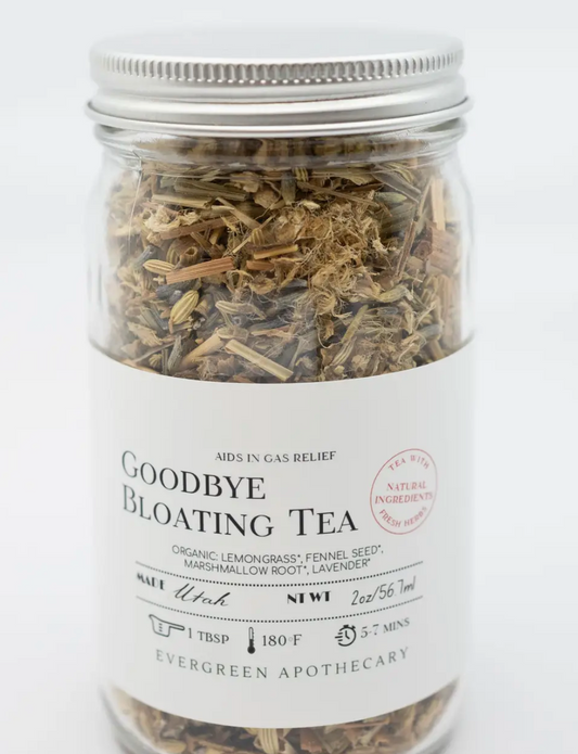 Goodbye Bloating Tea, 8oz Glass Jar
