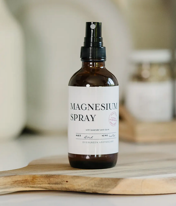Magnesium Spray, 4oz, Glass Jar