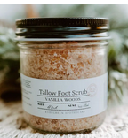 Tallow Foot Scrub, Lady May Tallow 6 oz Vanilla Woods7