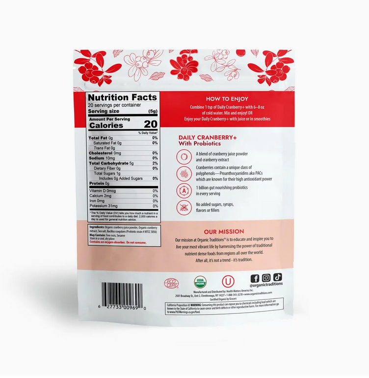 Daily Cranberry + with Probiotics