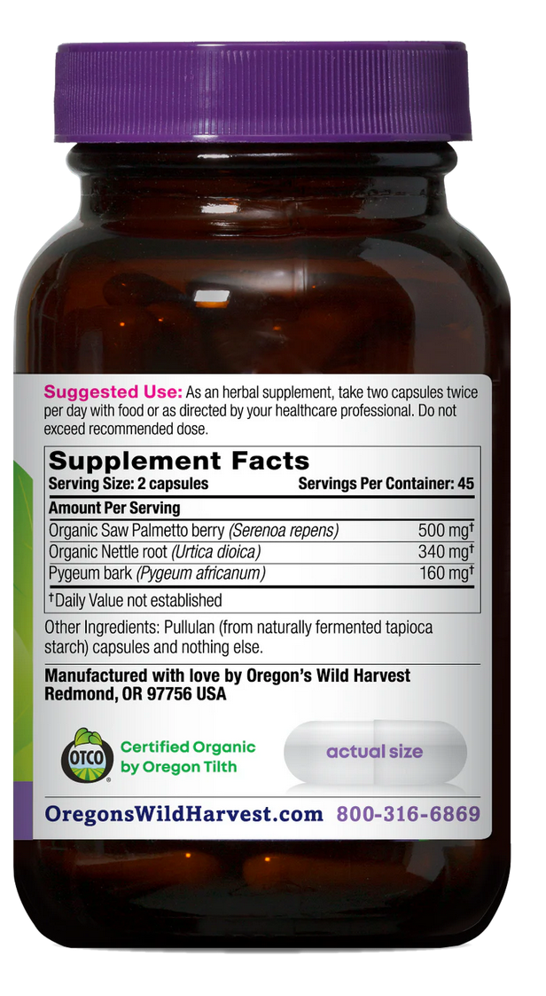 Saw Palmetto Pygeum Capsules - Prostate Health