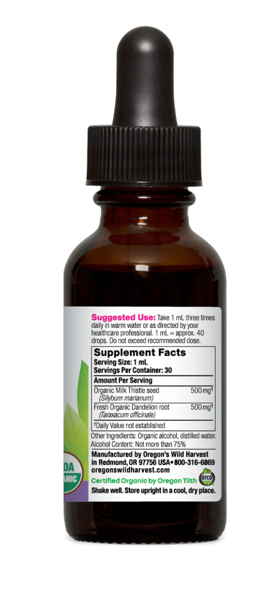 Milk Thistle Dandelion, Organic Extract - Love for your Liver