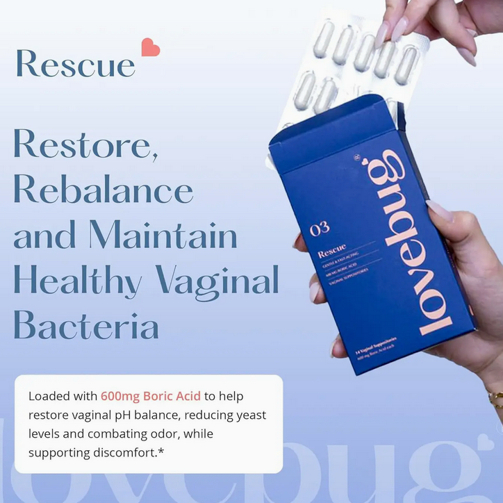 Rescue- Vaginal Boric Acid Suppositories