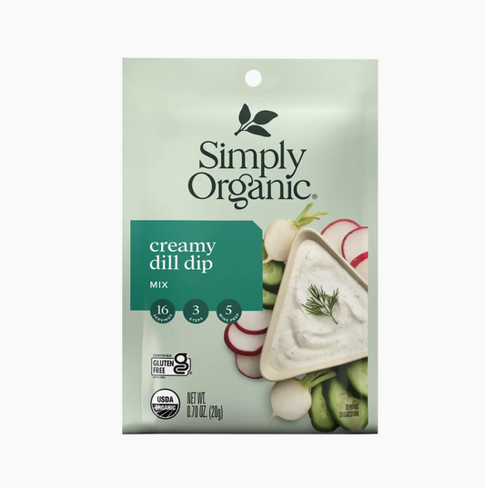 Creamy Dill Dip Mix, Certified Organic, Gluten-Free, 0.7 oz